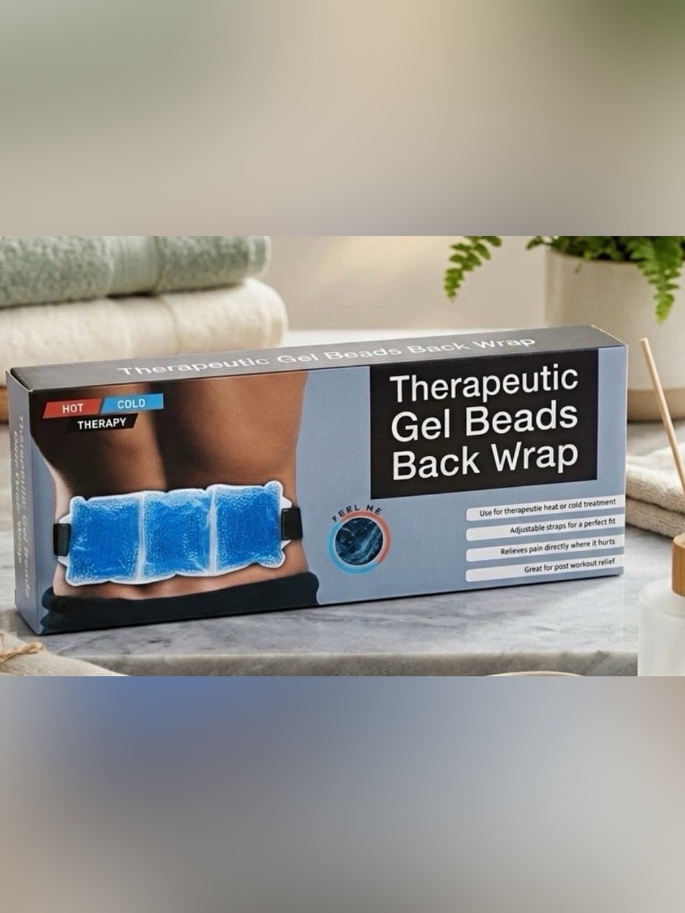 Therapeutic Gel Beads Back Wrap - Blue unisex